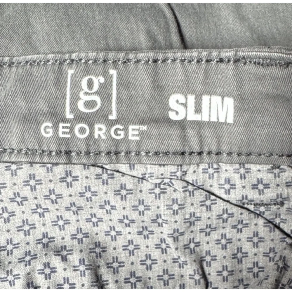 (30x32) GEORGE Slim Khaki Green Slacks